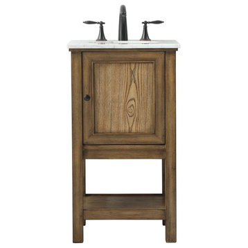 Elegant Decor VF27019DW 19" Single Bathroom Vanity, Driftwood