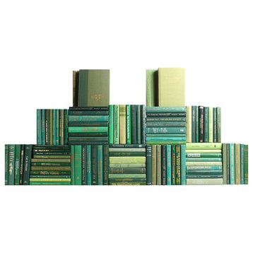 Modern Boxwood Book Wall, Set of 75