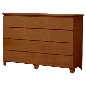 Mid Century Dresser, 17x61x41, Colonial Maple