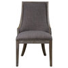 Uttermost Aidrian 19 x 39" Charcoal Gray Accent Chair