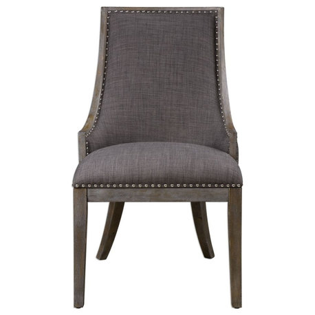 Uttermost Aidrian 19 x 39" Charcoal Gray Accent Chair