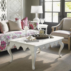 Ivory Key St. George Rectangular Cocktail Table With Moroccan Style Apron - Products