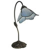 Dale Tiffany Poelking 1 Light Blue Lily Table Lamp