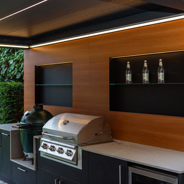 Louvered Pergola and Outdoor Kitchen