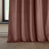 Heritage Plush Velvet Curtain Single Panel, Wild Rose, 50"x96"