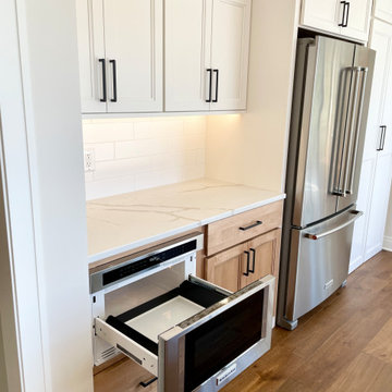 Ivory Painted and Maple Pecan Kitchen Design in Bettendorf, Iowa
