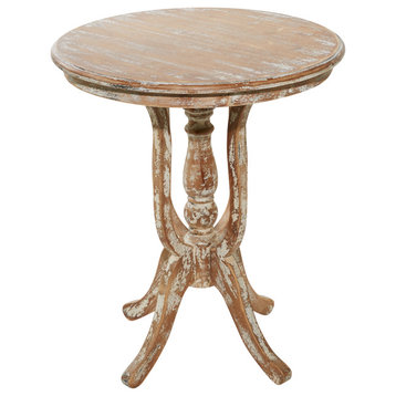 Farmhouse Brown Wood Accent Table 44487