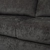 Chazz Contemporary 3-Seater Fabric Sofa, Dark Charcoal/Espresso