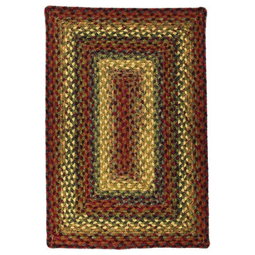 Homespice Decor Neverland Cotton Braided Rug, Red, 4'x6', Rectangle