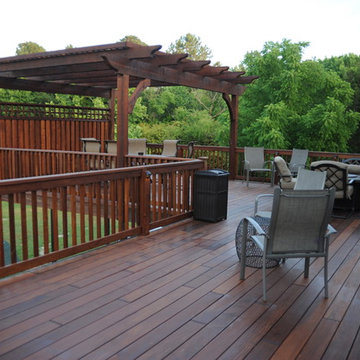 Madison Ipe' Deck, Cedar Pergola