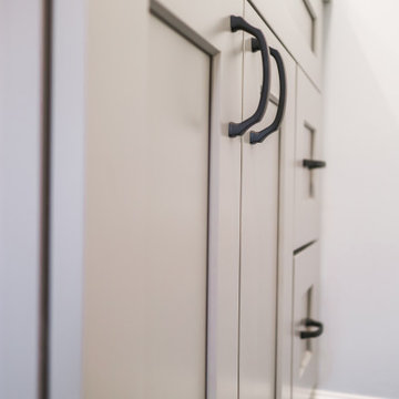 Modern Shaker Vanity with Matte Black Hardware