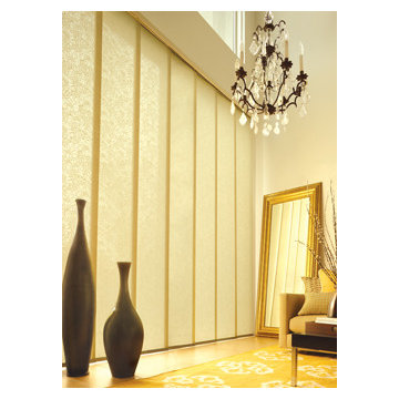 YELLOW GLIDING SKYLINE PANELS - Hunter Douglas Designer Panels