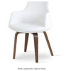 Dervish Plywood Chair, American Walnut Base, Green Leatherette