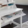 Broadview Computer Desk With 2 Drawer Pedestal, Pure White