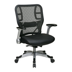 Executive Office Chair with Leather Seat - Office Chairs