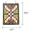 CHLOE Lighting Anna Tiffany Victorian Design Window Panel 18"x25"