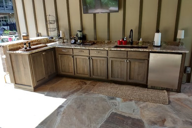 Pool - rustic pool idea in Atlanta