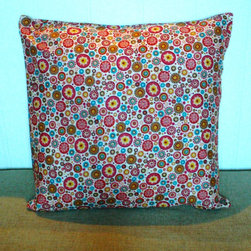 Makower Fabrics Pink Circles Aurelia cushion - Decorative Pillows