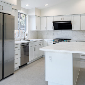 Modern White Kitchen Renovation | Premium RTA Kitchen Cabinets by The Cabination