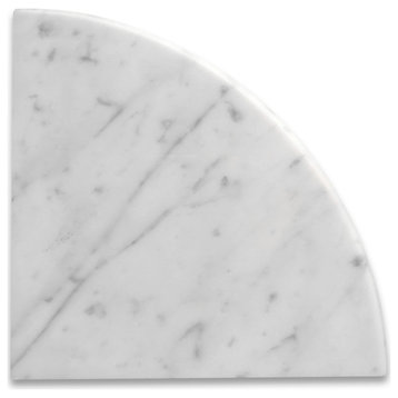 Carrara White Marble Shower Corner Bullnose full finished Polished, 1 piece