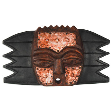NOVICA Protective Star And Ghanaian Wood Mask