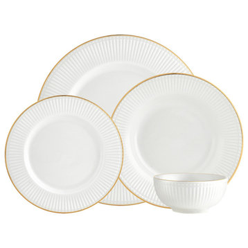 Republique Gold 16 Piece Dinnerware Set