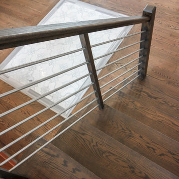 Project #72 | Modern Staircase with Horizontal Steel Rod Railing
