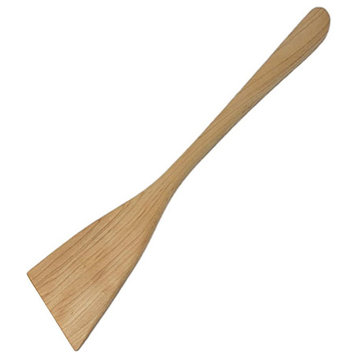 Solid Maple Wood Large Flat Spatula Cooking Spoon Antique Style USA Made Scraper, Medium (12" X 2.125")