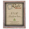 Santa Fe Reclaimed Rustic Barn Wood Collectible Shadow Box, 8"x10"
