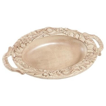 Decorative Bowl TRADITIONAL Lodge Oval Driftwood Resin Hand-Cast
