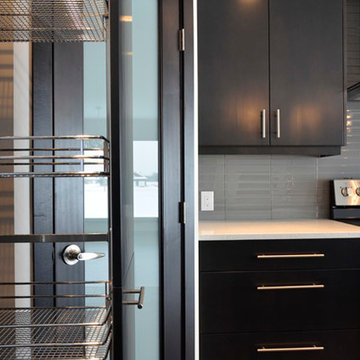 Slab Doors Maple Wood Stained Espresso