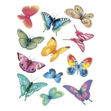 Butterfly Magic 2-Sheet IdeaStix Accents Peel and Stick
