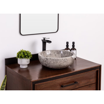 Natural Stone Vessel Bathroom Sink - Isidro Goleta Marble