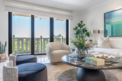 Inspiration for a modern living room remodel in Miami