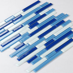 Glass mosaic tile interlocking kitchen backsplash wall tile G4001 - Bath Products