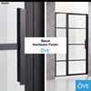 OVE Decors Milano 60 in. Black Framed Hinges Shower Door
