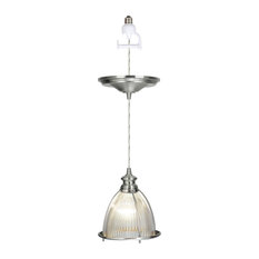 Instant Pendant Lighting Houzz Worth Home Products Instant Pendant Series 1 Light Brushed Nickel Recessed Conversion Kit