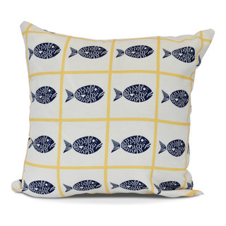 Lemon Bliss Print Outdoor Pillow Cover 18x18 (Set of 2) 