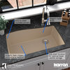 Karran Undermount Quartz 33" Single Bowl Kitchen Sink Kit, Bisque