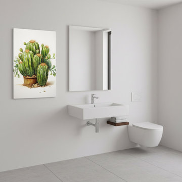 A Collection of Cacti - Illustration Pencil Drawing Minimal Style Wall Art