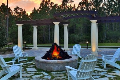 Gas FirePit with Flagstone