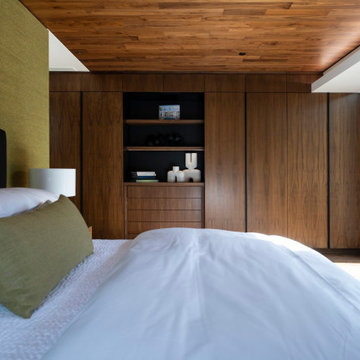 Bighorn Palm Desert luxury home warm modern bedroom design