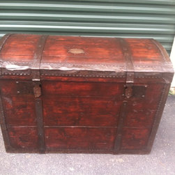Vintage Wood Trunk-1800s - Products