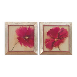 www.essentialsinside.com: poppy power floral wall art, set of 2 - Artwork