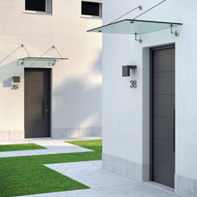 Awning transparent glass