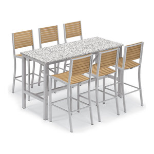 Travira 7 Piece 72 X30 Bar Table Sling Chair Set Travira 7 Piece 72 X30 Bar Table