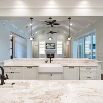 Coastal inspired estate sited on over one acre on Lake Butler in Windermere