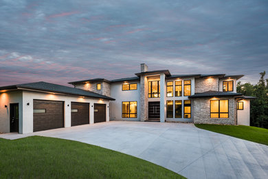 Inspiration for a contemporary exterior home remodel in Other