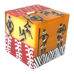 Nobunto - Hand Painted Candle, Cube, Damsi Design - Candles