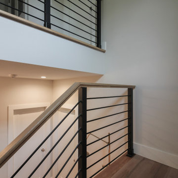 Project #71 | Modern Hickory Staircase with Horizontal Balustrade